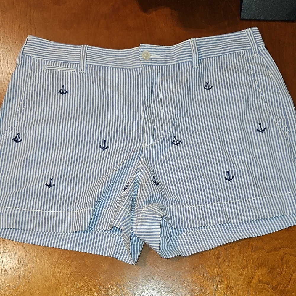 Ralph Lauren Blue and White Bermuda Shorts Nautical Style